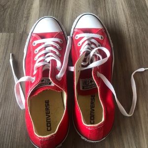 Red Converse- hardly worn!!